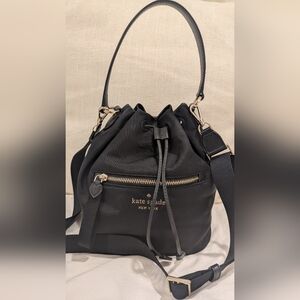 Kate Spade Black Drawstring Shoulder Bag